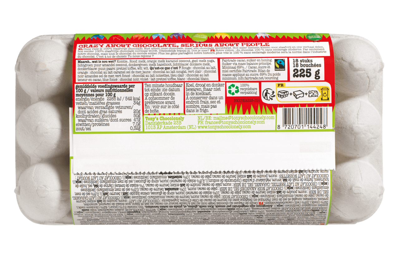 Tony Chocolonely paaseitjes mix doosje groot