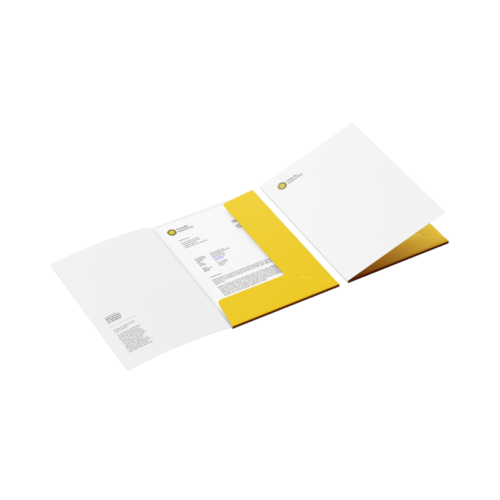 Presentation folder UU white 50 pieces
