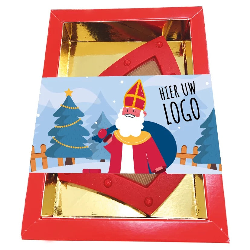 Sint Mijter in geschenkdoos 12 cm - inclusief banderol