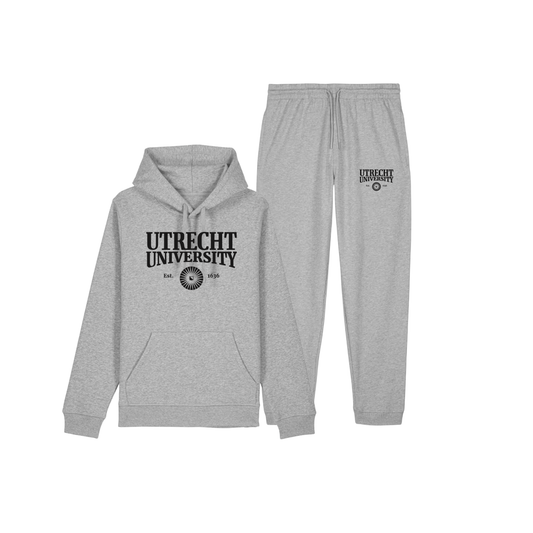 UU comfortset grijs – de unisex hoodie en joggingbroek in één!