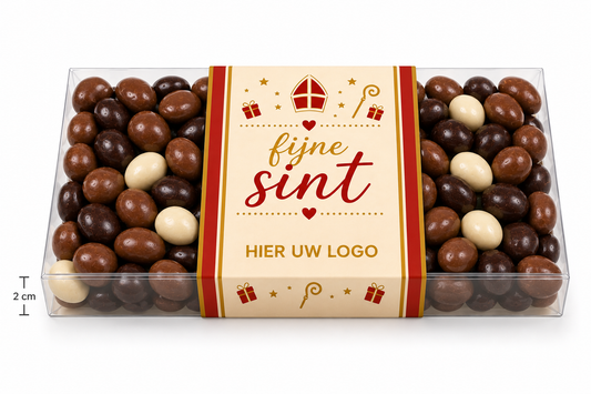 Luxe Geschenkdoosje met chocolade pepernoten - inclusief banderol