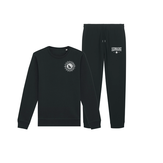 UU comfortset zwart – de  vintage sweater en joggingbroek in één!