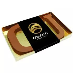 2 chocoladeletters in geschenkdoos