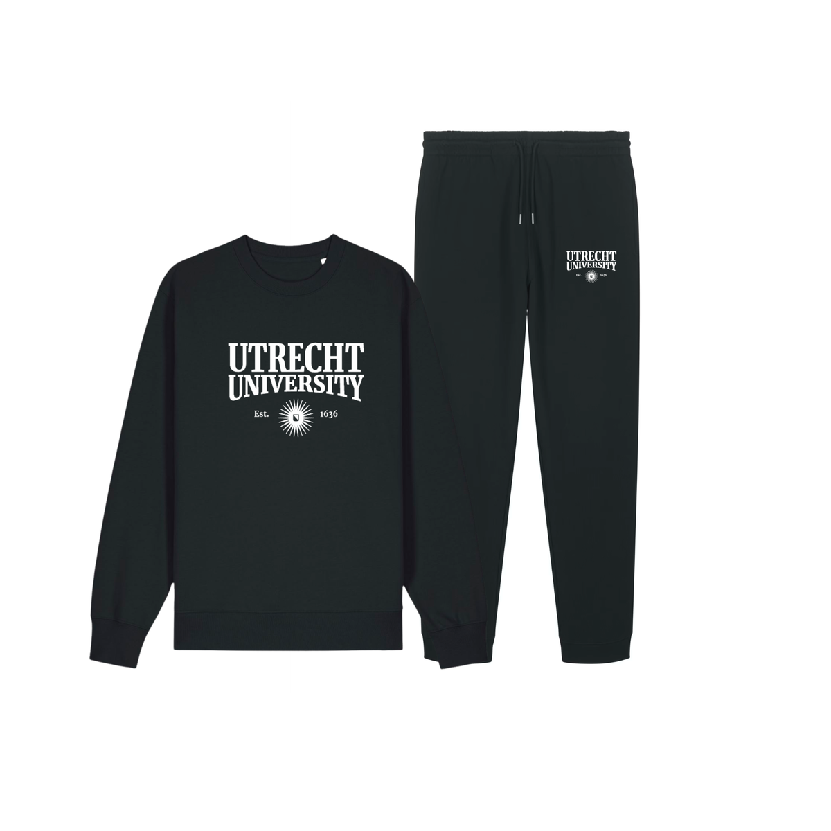 UU comfortset zwart – de  unisex sweater en joggingbroek in één!