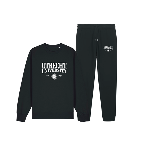 UU comfortset zwart – de  unisex sweater en joggingbroek in één!