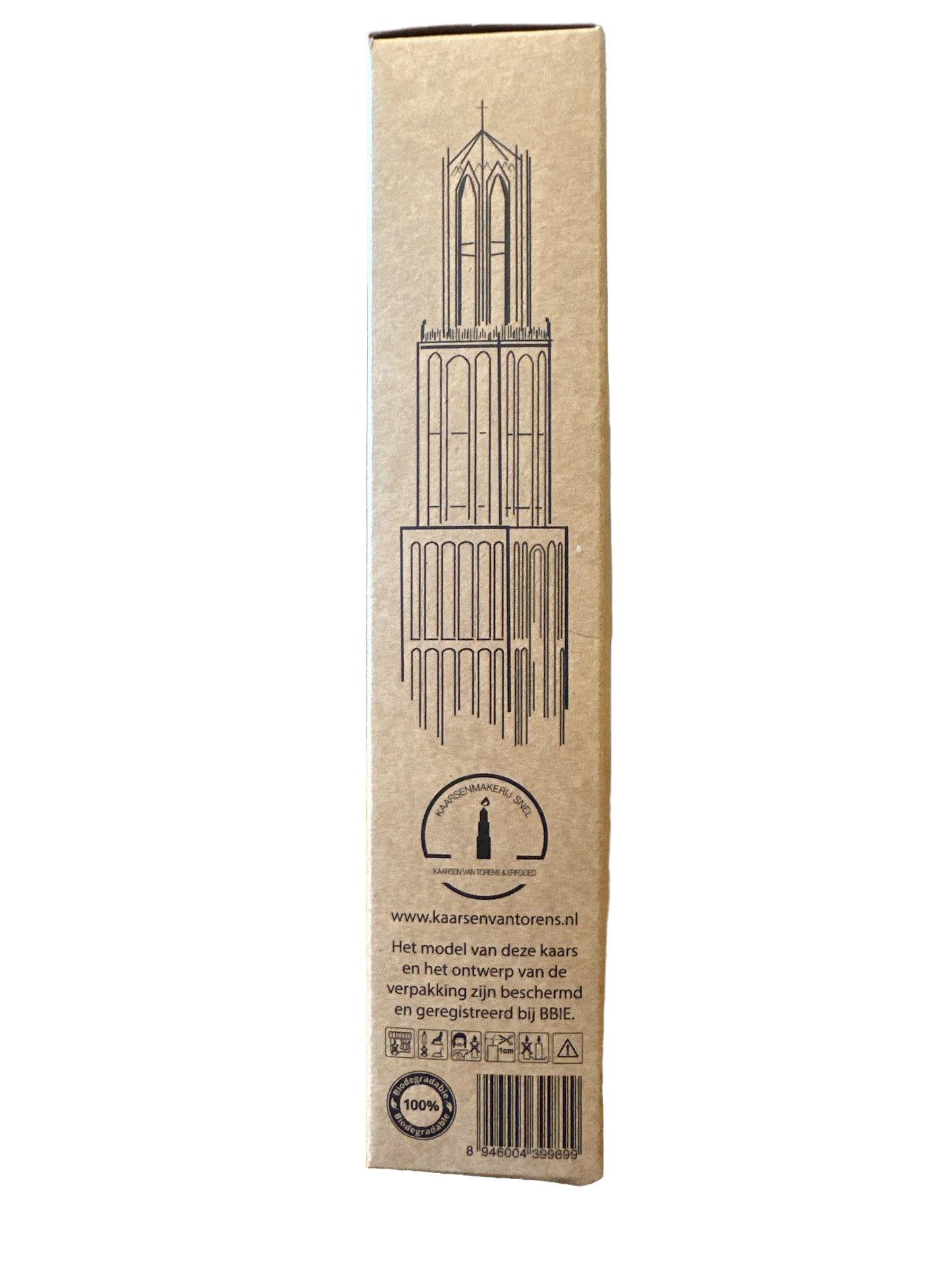 Dom Kaars 22 cm - Geel