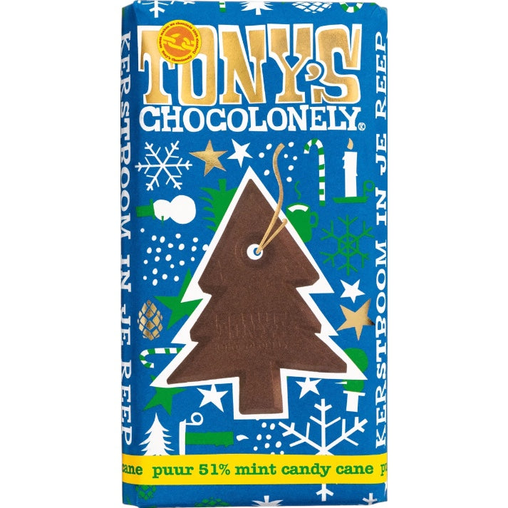 Tony's kerstreep mint candy cane