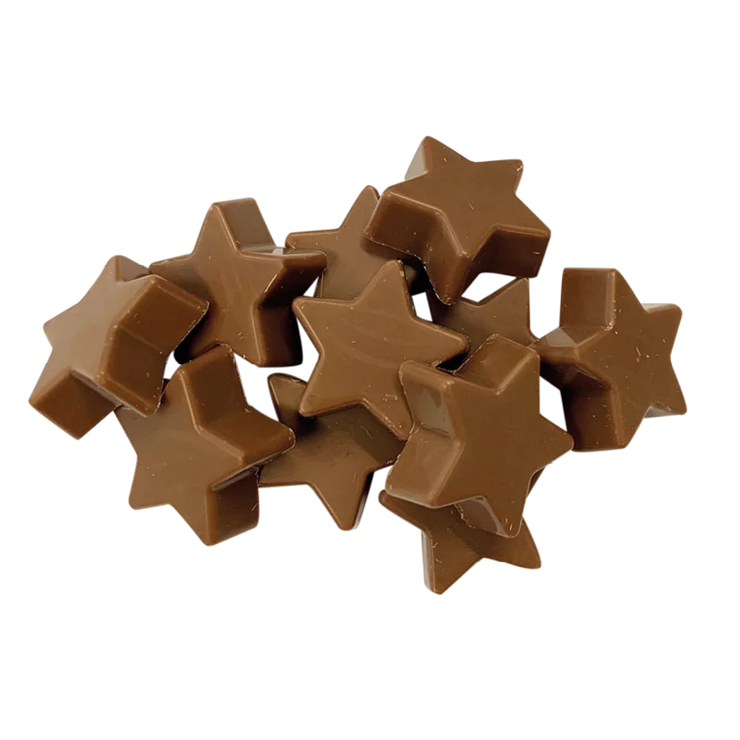 Doosje met 12 chocolade sterretjes